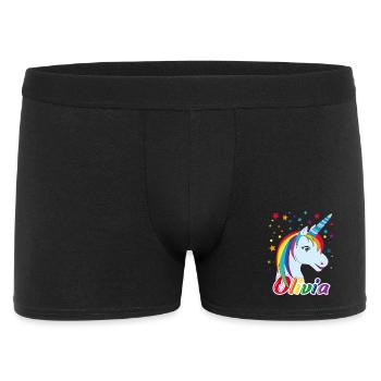 Licorne Olivia Arc-en-ciel - Boxer Homme - noir - Devant