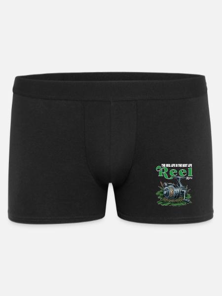 Angelrollen-Humor-Campingzitat - Männer Boxer Shorts - Schwarz