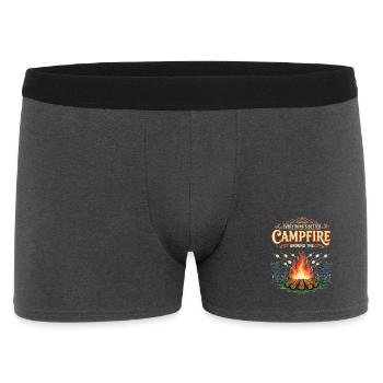 Camping Campfire Marshmallow Everything's Better - Boxer Homme - charbon - Devant