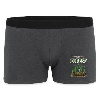 Camping Café Humour My Therapy Is In The Forest - Boxer Homme - charbon - Devant