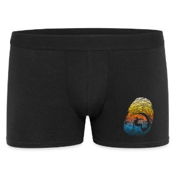 Sunset Rainbow Surf Fingerprint - Men's Boxer Shorts - black - Front