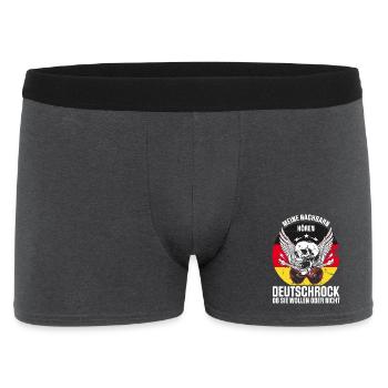 My neighbors listen to German rock - Men's Boxer Shorts - charcoal grey - Front