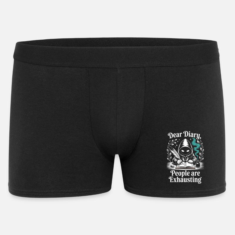 Dear Diary People Are Exhausting - Men's Boxer Shorts - black