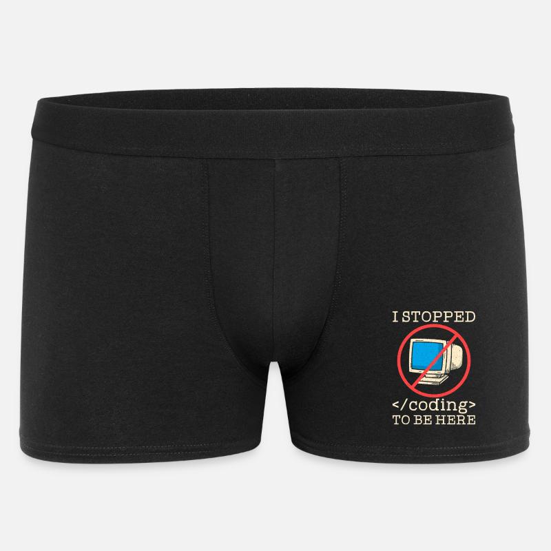 Coding witziger Spruch Prgrammierer - Männer Boxer Shorts - Schwarz