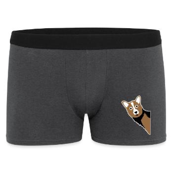 Corgi Cuckoo – Perfect for every dog owner - Men's Boxer Shorts - charcoal grey - Front