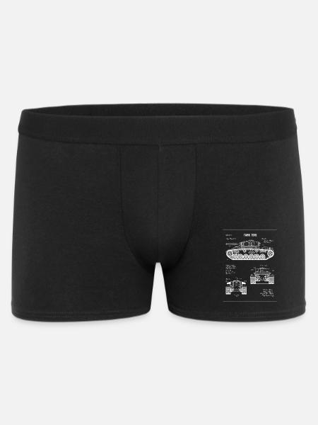 Tank 1915 Blueprint - Men's Boxer Shorts - black