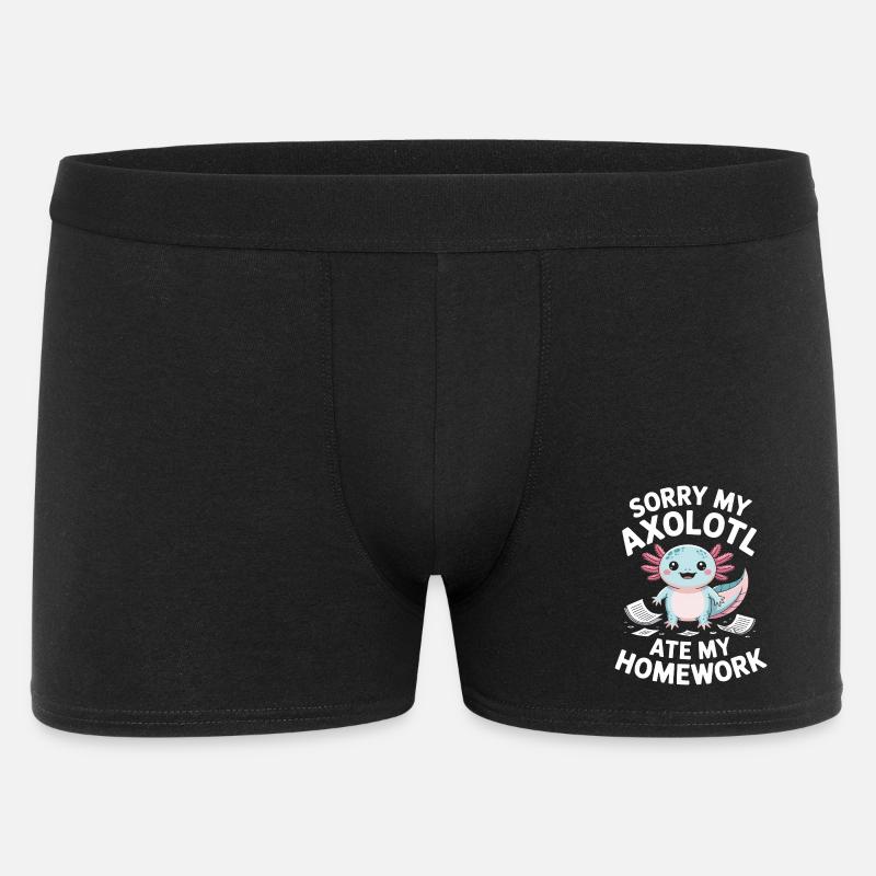 Axolotl Ate My Homework - Men's Boxer Shorts - black