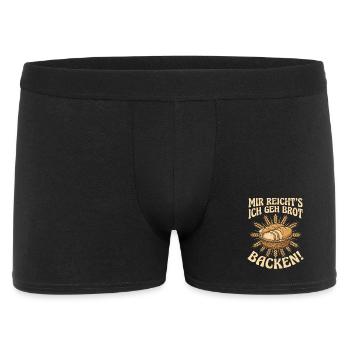 Mir Reicht's Ich Geh Brot Backen - Männer Boxer Shorts - Schwarz - Vorne