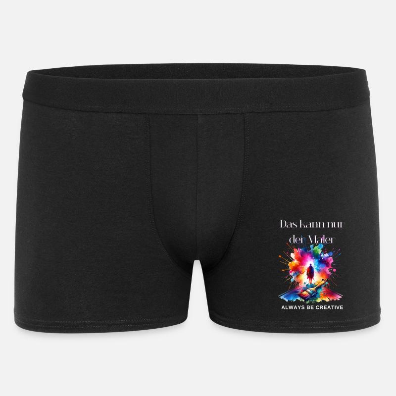 Maler Geschenk - Lustiger Maler Spruch  - Männer Boxer Shorts - Schwarz