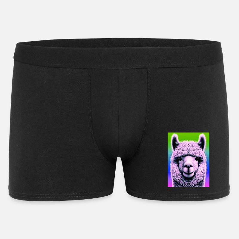 Alpaka - Männer Boxer Shorts - Schwarz