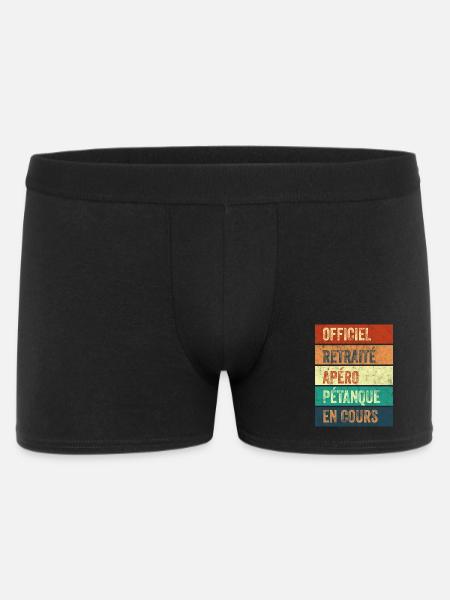 Retraite Apéro Pétanque - Boxer Homme - noir