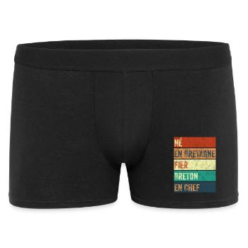 Né en Bretagne Fier Breton - Boxer Homme - noir - Devant