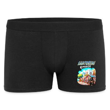 Guinea Pig Adventures in Santorini Greece - Men's Boxer Shorts - black - Front