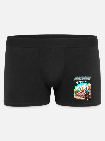 Aventures de cochons d’Inde à Santorin, Grèce - Boxer Homme - noir