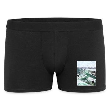 Cascades gelées en Islande - Boxer Homme - noir - Devant