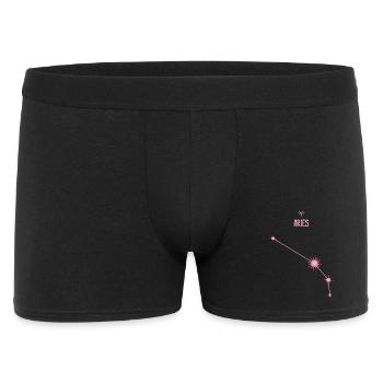 Widder-Tierkreiszeichen Sternbild Pastellrosa - Männer Boxer Shorts - Schwarz - Vorne