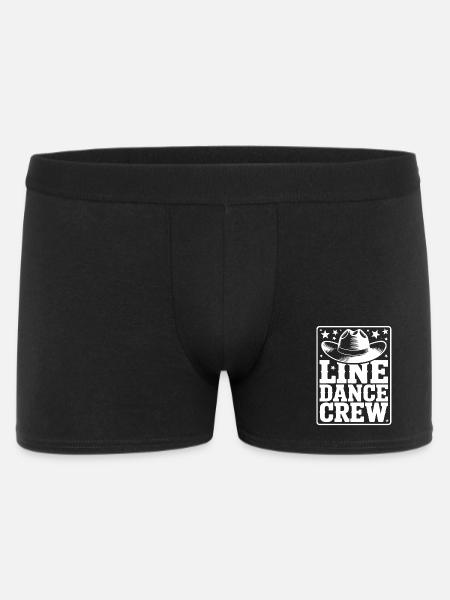 Line Dance Crew - Cowboy Silhouette - Männer Boxer Shorts - Schwarz