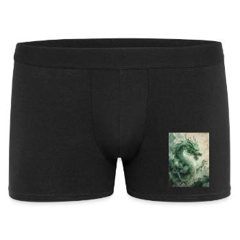 Le Souverain d'Orient : Le Dragon Azur (Qinglong) - Boxer Homme - noir - Devant