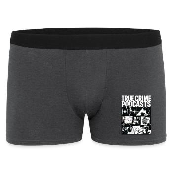 True Crime Podcast Ermittler - Männer Boxer Shorts - Anthrazit - Vorne