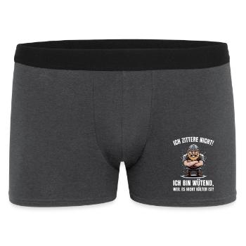 Wikinger brüllt: Kälte ignorieren - Männer Boxer Shorts - Anthrazit - Vorne