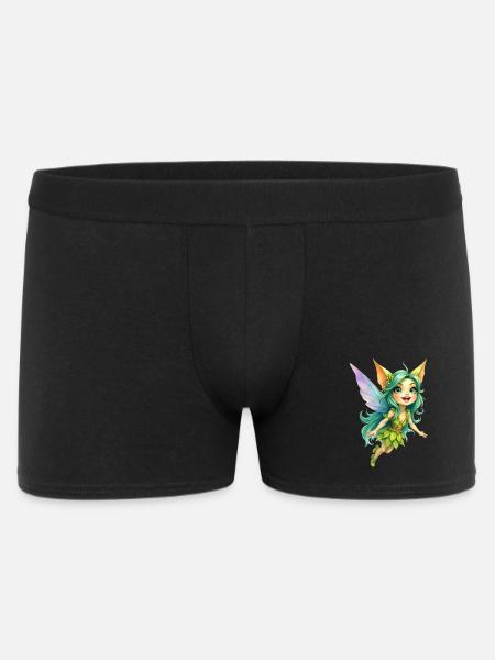 Green Fairy of Leaves and Wings - Men's Boxer Shorts - black