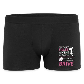 Certaines Filles Aiment Le Rugby Les Vraies Sup... - Boxer Homme - noir - Devant