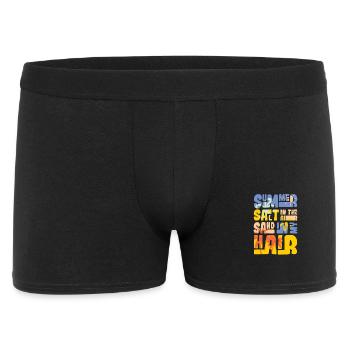 Summer salt in the air - Männer Boxer Shorts - Schwarz - Vorne