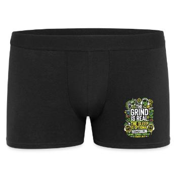 The Grind Is Real Gamer Life - Männer Boxer Shorts - Schwarz - Vorne