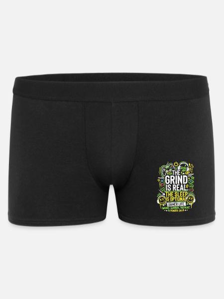 The Grind Is Real Gamer Life - Men's Boxer Shorts - black