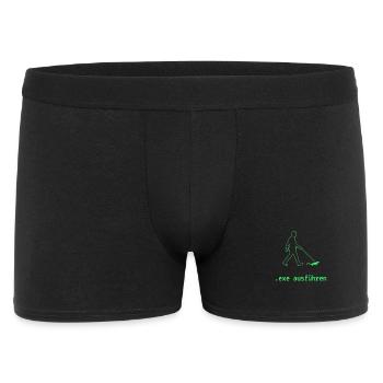 exe ausführen - Männer Boxer Shorts - Schwarz - Vorne