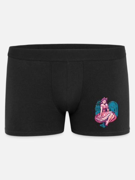50s Diner Pin-Up: Retro Rockabilly Style - Men's Boxer Shorts - black