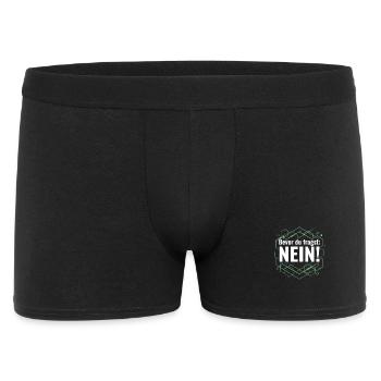 Bevor du fragst Nein lustig witzig - Männer Boxer Shorts - Schwarz - Vorne