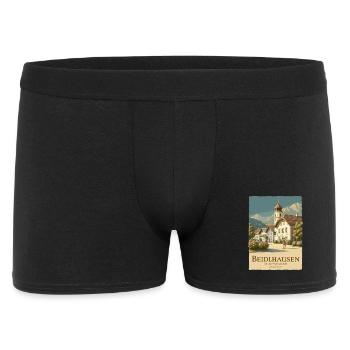 Beidlhausen Poster - Alpen Dorfharmonie - Männer Boxer Shorts - Schwarz - Vorne