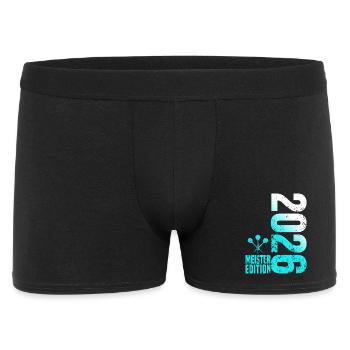 Champion de fléchettes 2026, maillot Kreisliga blanc cyan - Boxer Homme - noir - Devant