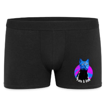 Cats & DnB Cat Stylish Drum And Bass Rave Outfit - Männer Boxer Shorts - Schwarz - Vorne