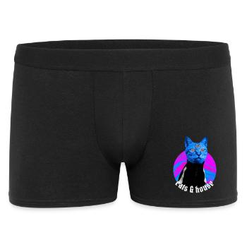 Cats & House Chat Music House Deep House - Men's Boxer Shorts - black - Front