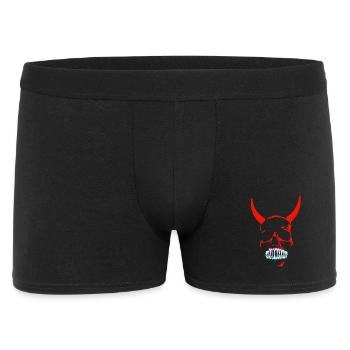 Red Demon Skull Neon - Men's Boxer Shorts - black - Front