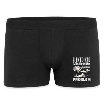 Elektriker Im Ruhestand - Männer Boxer Shorts - Schwarz - Vorne