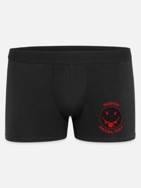 Happy Metal Day Drum-Icon - Männer Boxer Shorts - Schwarz