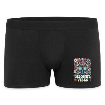 Meowdy Vibes Retro Cat - Men's Boxer Shorts - black - Front