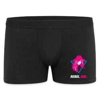 Rebel Girl Baddie Ästhetik - Männer Boxer Shorts - Schwarz - Vorne