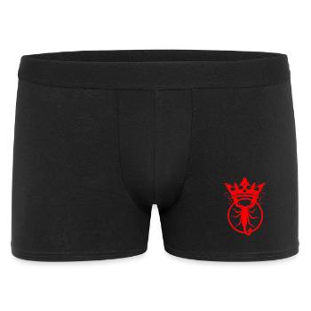 Königlicher Skorpion in der Krone - Männer Boxer Shorts - Schwarz - Vorne