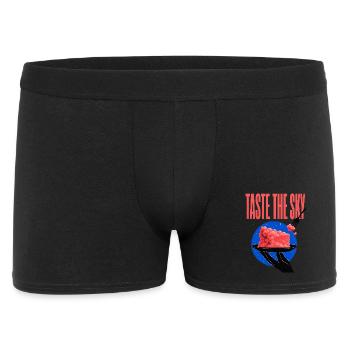  Taste the Sky – Wolkenkuchen - Männer Boxer Shorts - Schwarz - Vorne