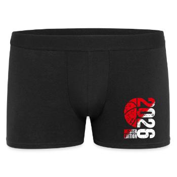 Basketball Meister Edition 2026 in rot und weiß - Männer Boxer Shorts - Schwarz - Vorne