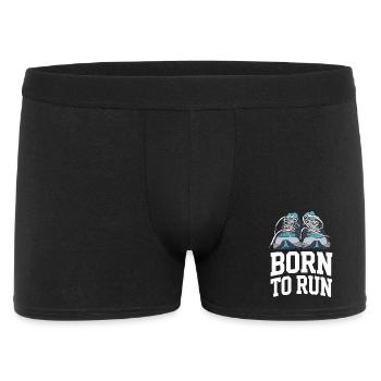 Trailrunning – Geboren zum Laufen - Männer Boxer Shorts - Schwarz - Vorne