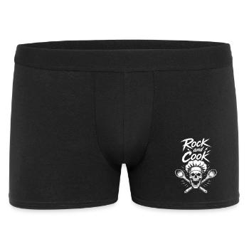 Rock and Cook Schädel Chef - Männer Boxer Shorts - Schwarz - Vorne