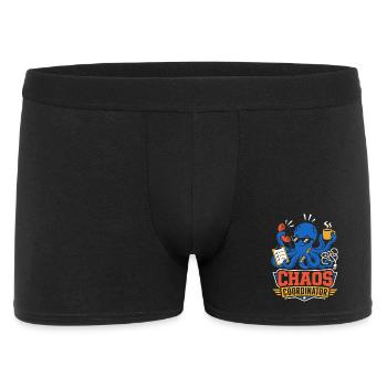 Chaos Coordinator Oktopus - Männer Boxer Shorts - Schwarz - Vorne