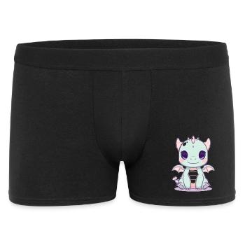 Dragon menthe avec des ailes - Boxer Homme - noir - Devant