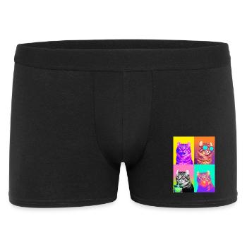 Cats American Curl Cat - Men's Boxer Shorts - black - Front