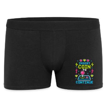 Insérer une pièce pour continuer le rétro gaming - Boxer Homme - noir - Devant
